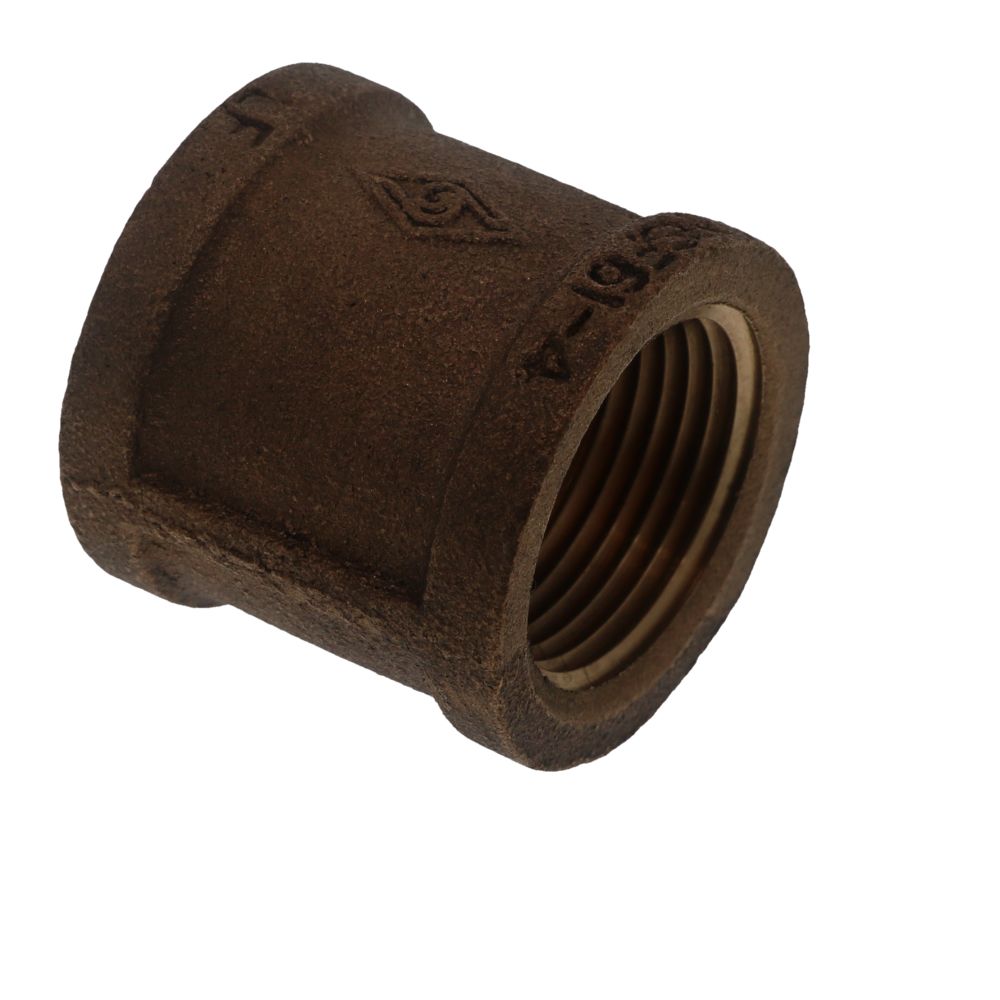 Threaded Bronze Coupling Lead-Free 1 FIPT x 1 FIPT