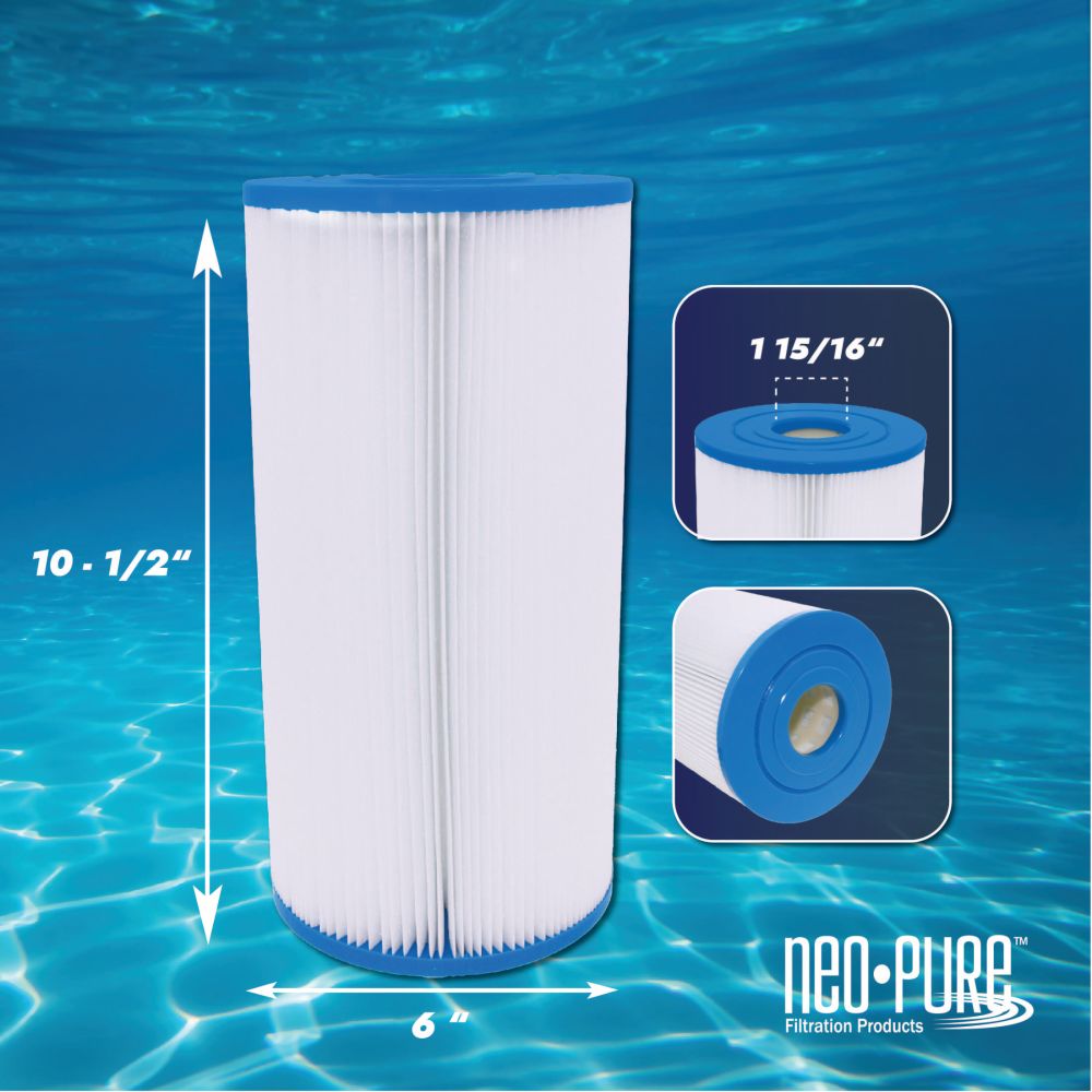 Neo-Pure PS-630-AA Pool and Spa Filter 6” x 10-1/2"