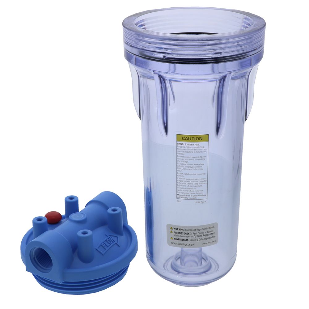 Pentek 150558 10" 3G Standard Filter Housing Blue/Clear MB w/ PR - 3/4" FPT