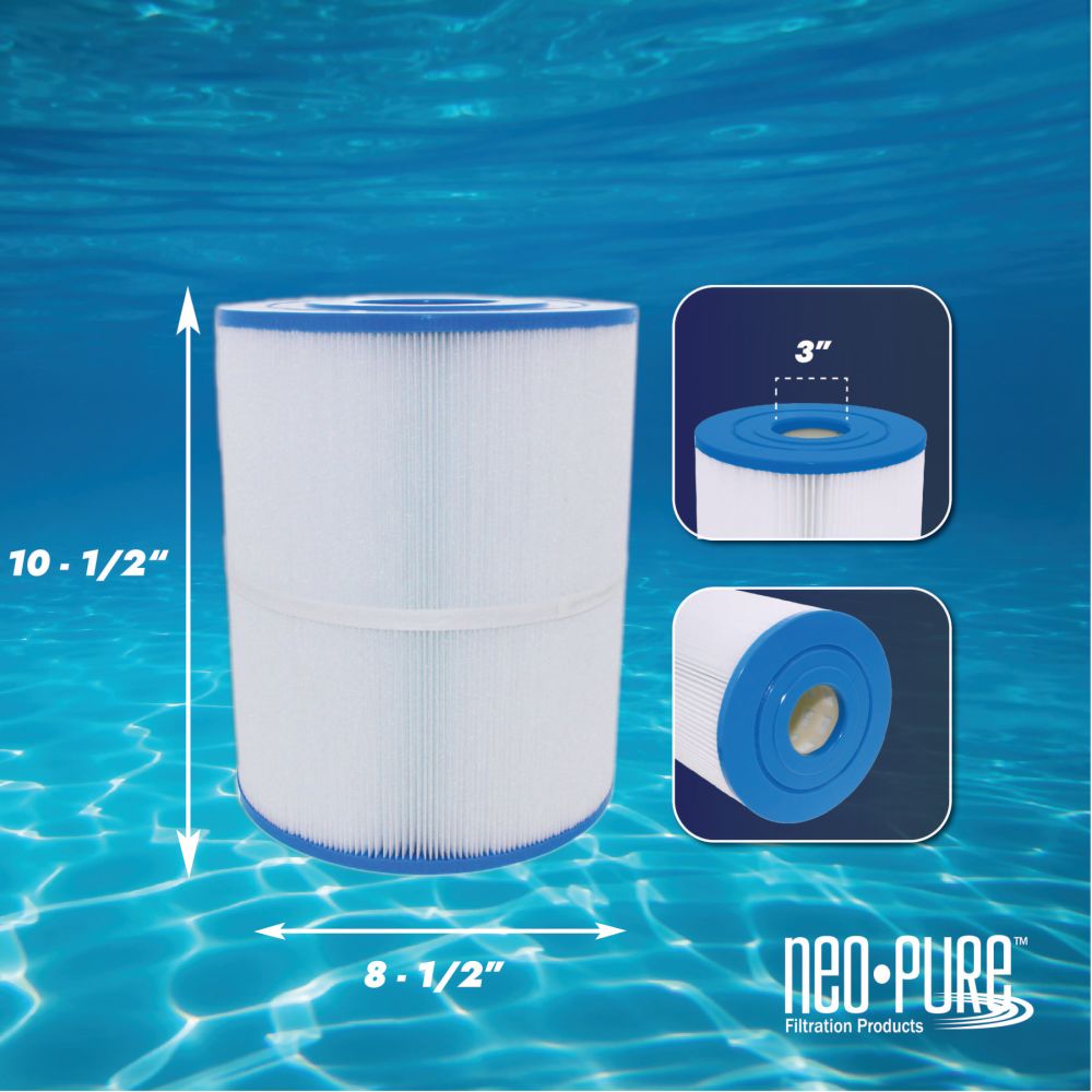 Neo-Pure PS-8H65-AA Pool and Spa Filter 8-1/2" x 10-1/2"