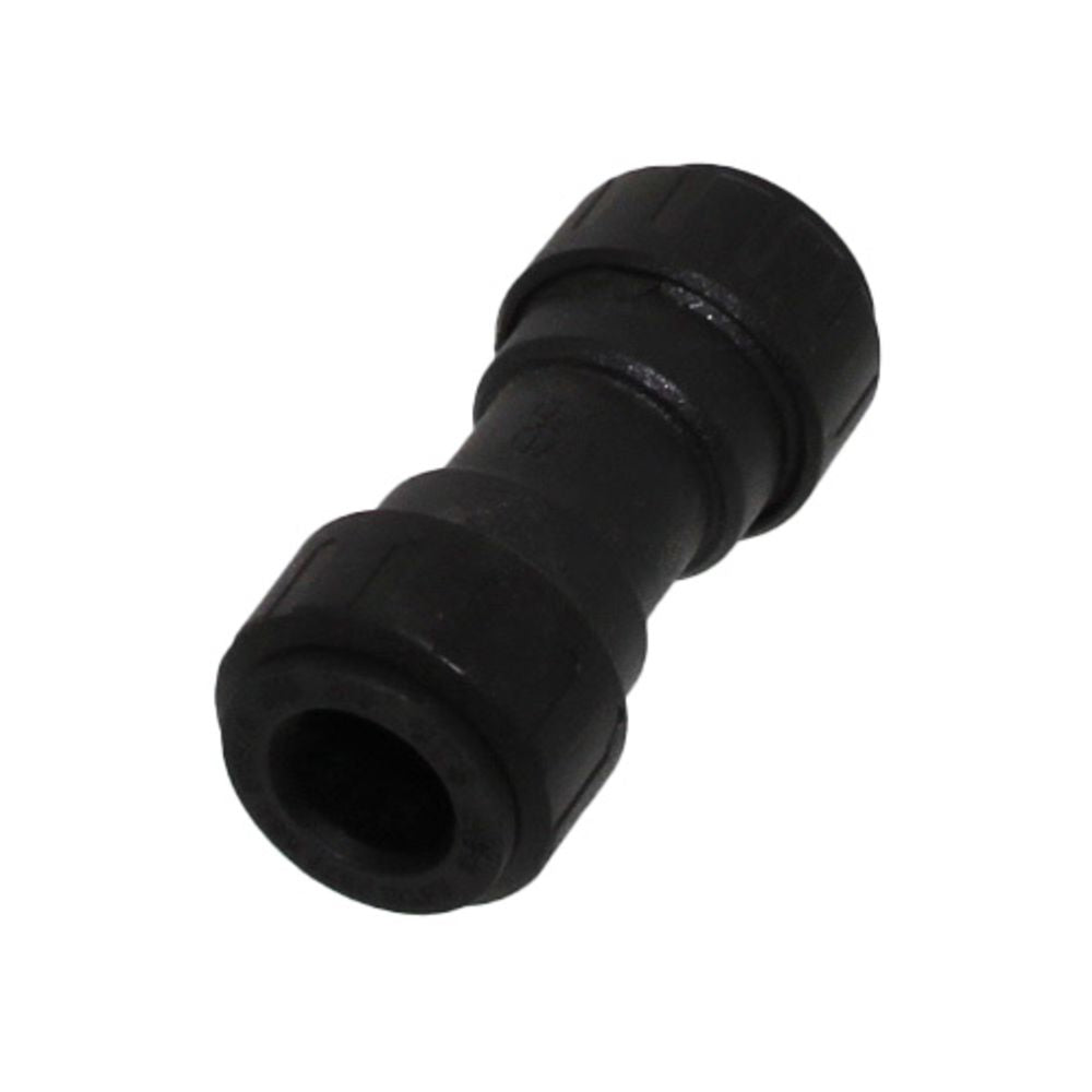 John Guest ProLock Black Reducing Coupler - 1/2 CTS x 3/8 CTS