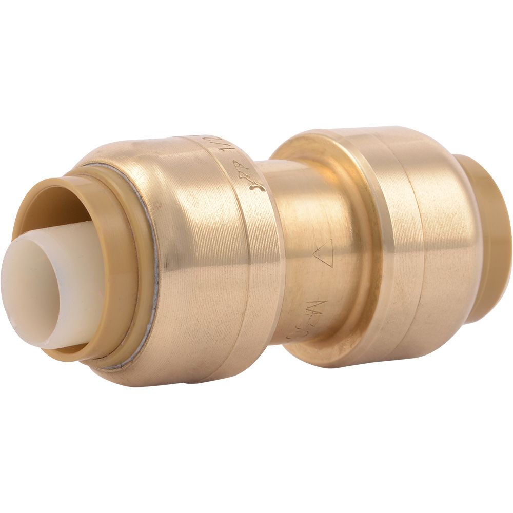 SharkBite® U008LF Lead-Free Brass Push-to-Connect Coupling - 1/2" x 1/2"