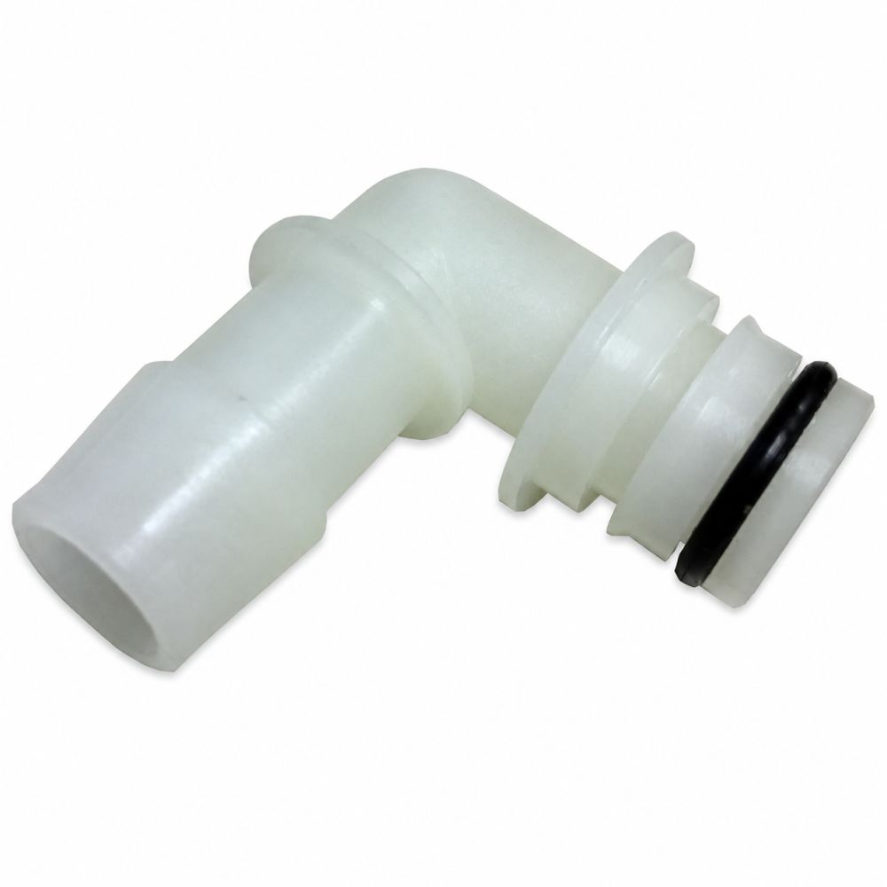 3/4 Quad Port 90 Deg Elbow x 5/8 ID Hose Barb Fittings