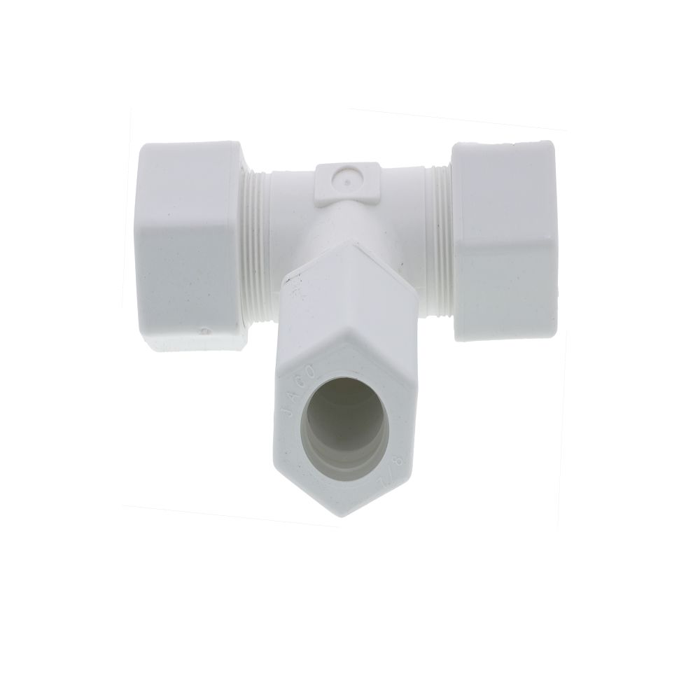 JACO 70-14-P-PG Polypropylene Union Tee 7/8 OD Tube x 7/8 OD Tube x 7/8 OD Tube