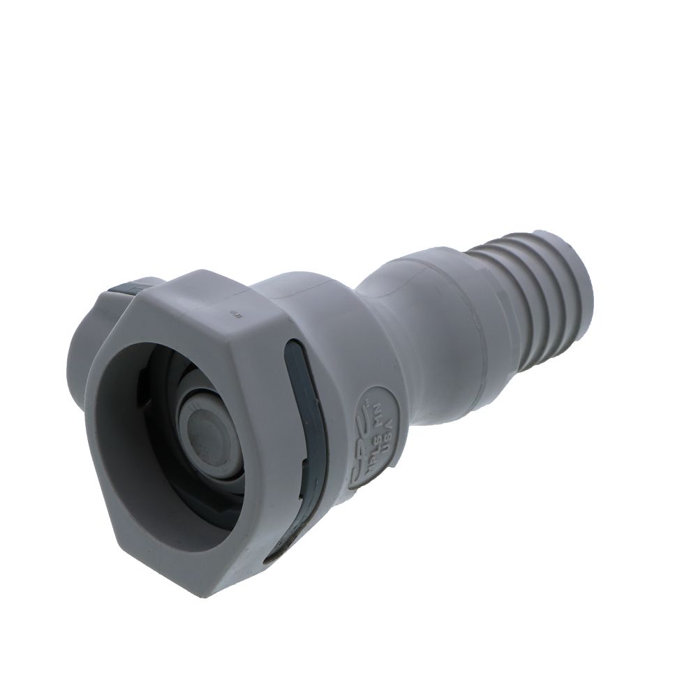 UDC Valved In-Line Hose Barb Coupling Body - 3/4 ID Barb Buna-N O-Ring