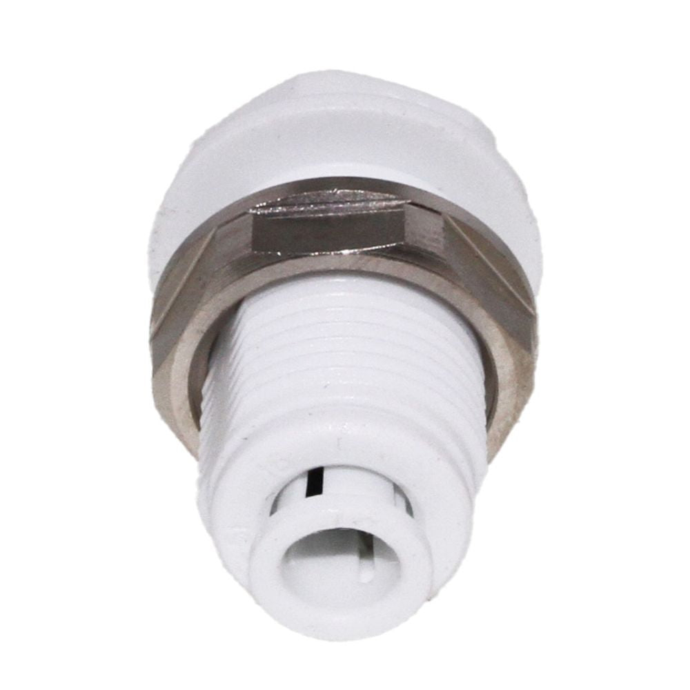 John Guest 1/4" Acetal Bulkhead Union Connector - White