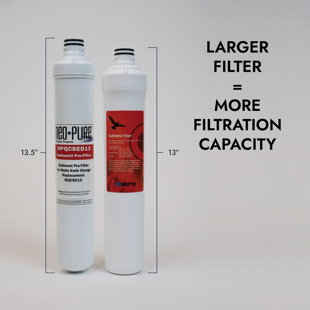 Neo-Pure Kwik Change 13" Sediment Prefilter Replacement for Watts WQCSC13