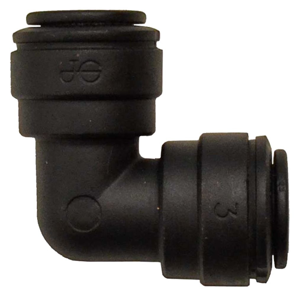 John Guest Union Elbow Black Polypropylene - 3/8