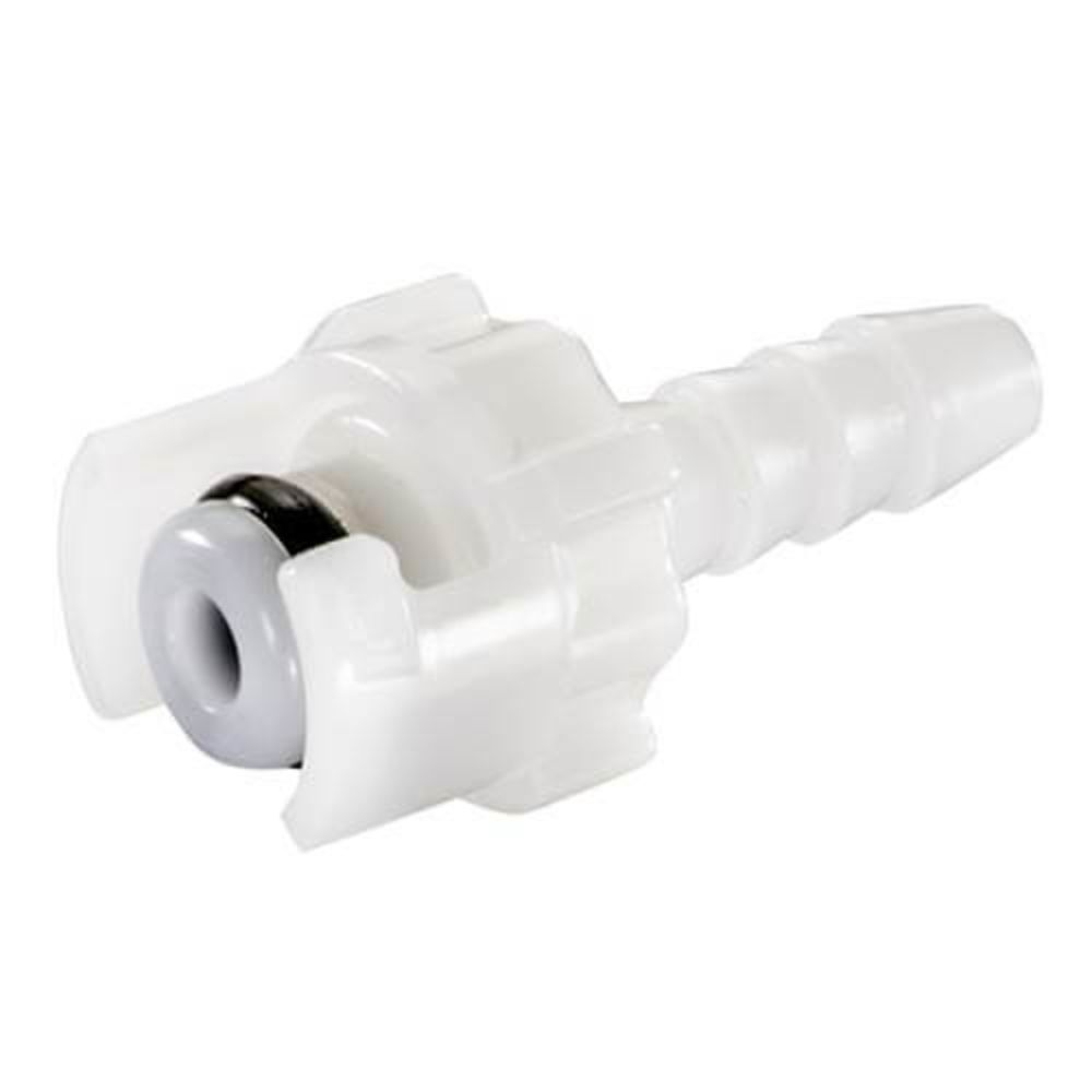 LinkTech 10AC Series Straight Male, Non-valved, 1/8" HB, Natural Acetal, Buna N