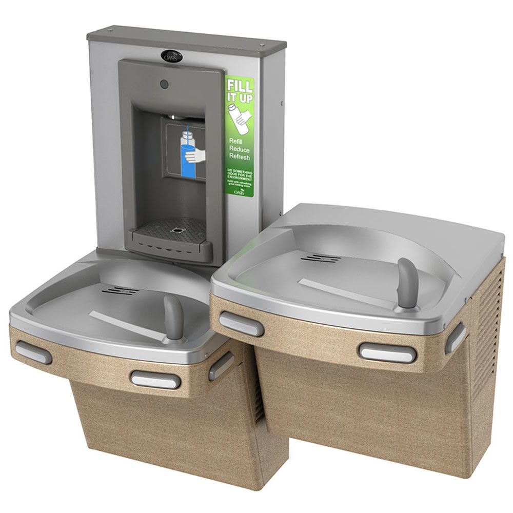 Oasis P8SBFSL Versafiller Split Level Drinking Fountain and Bottle Filler