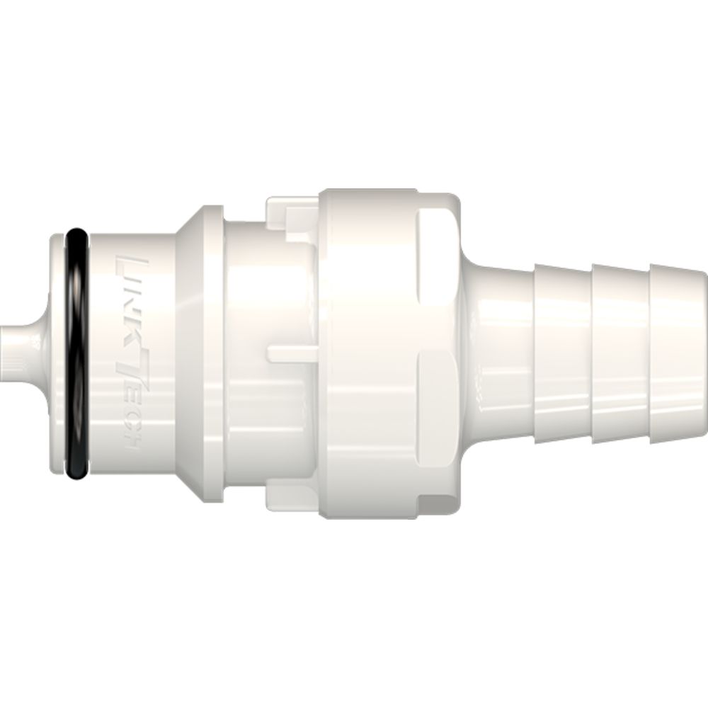 LinkTech 60PS Series Straight Male, Valved 1/2" HB, Polysulfone, EPDM