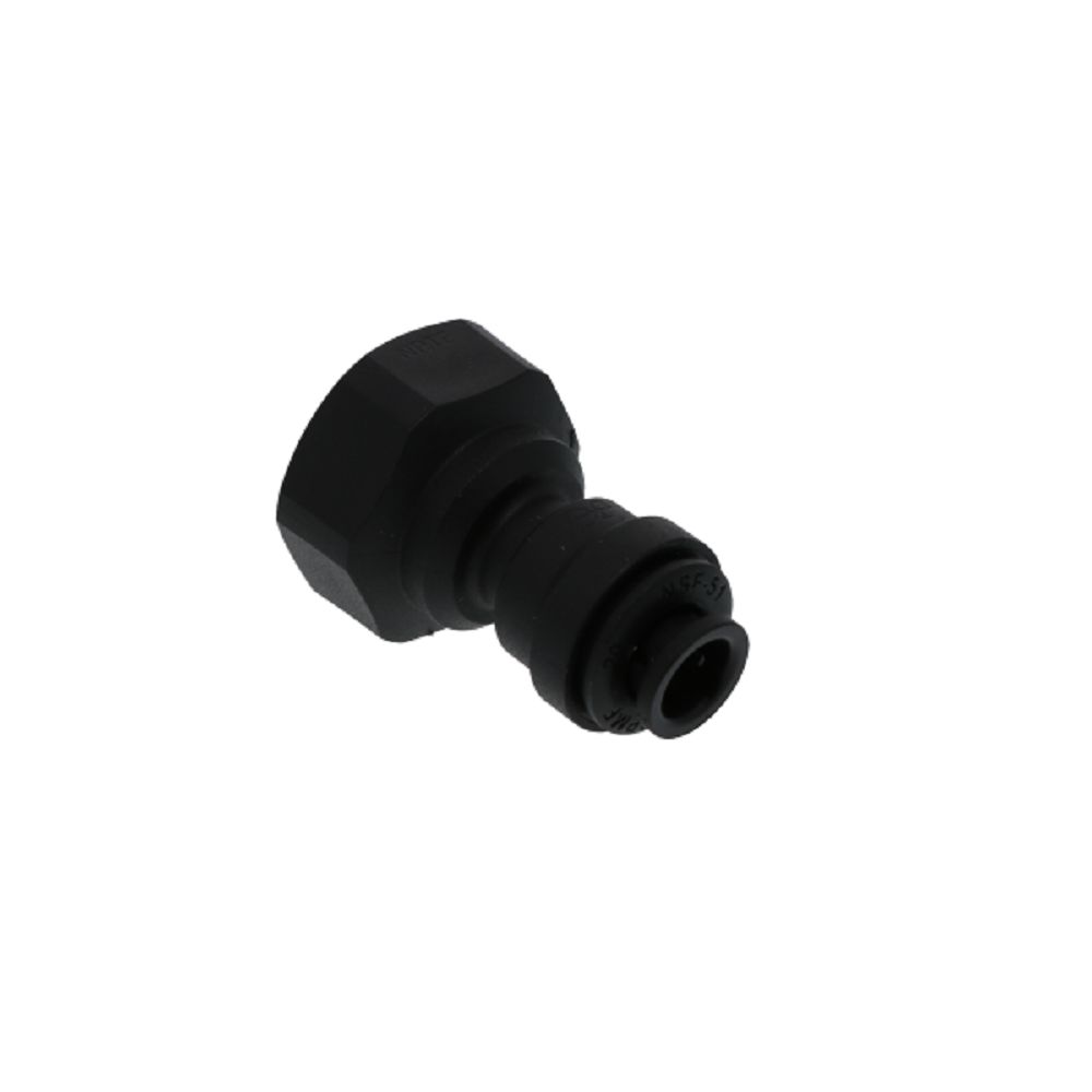 John Guest Female Adapter NPTF Black Polypropylene - 1/4 x 1/4 NPTF