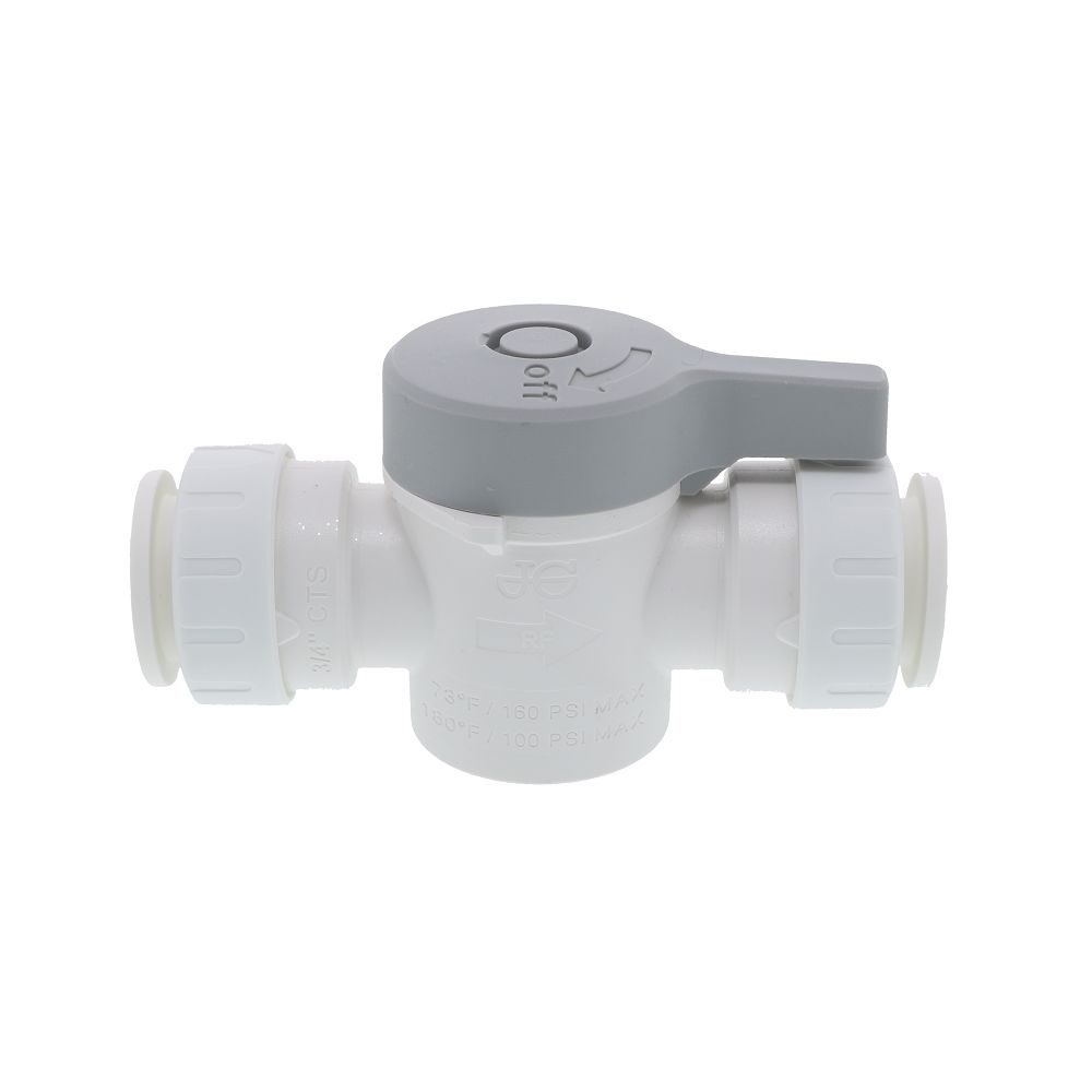 John Guest Straight Shut-Off Valve - 3/4 CTS