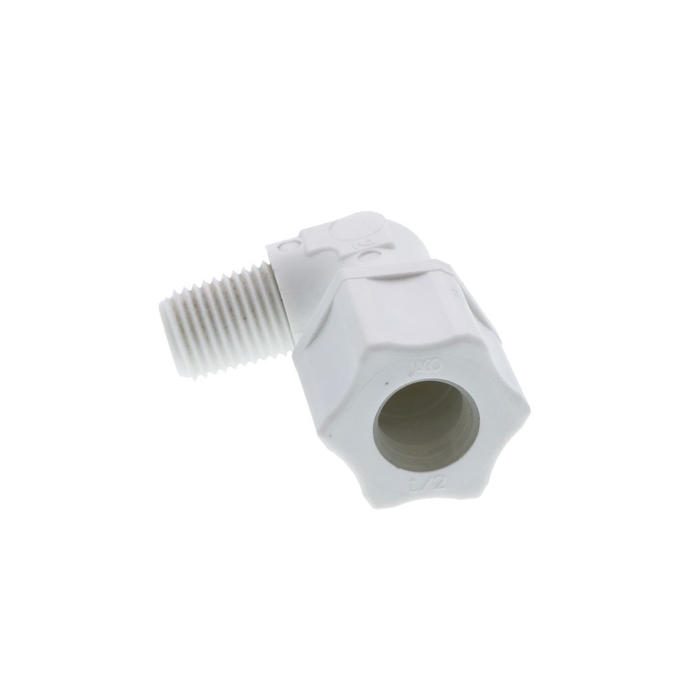 JACO 40-8-4-P-PG Polypropylene Male Elbow 1/2 OD Tube x 1/4 MPT