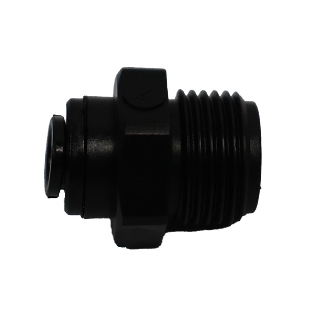 BLACK - Male Connector Acetal 1/4 qc x 3/8 MNPT