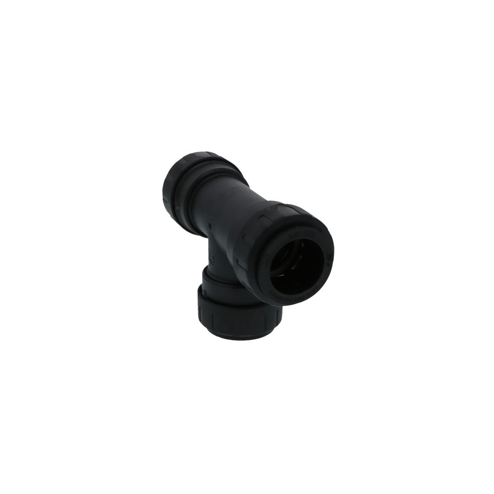 John Guest ProLock Black Union Tee - 3/4 CTS
