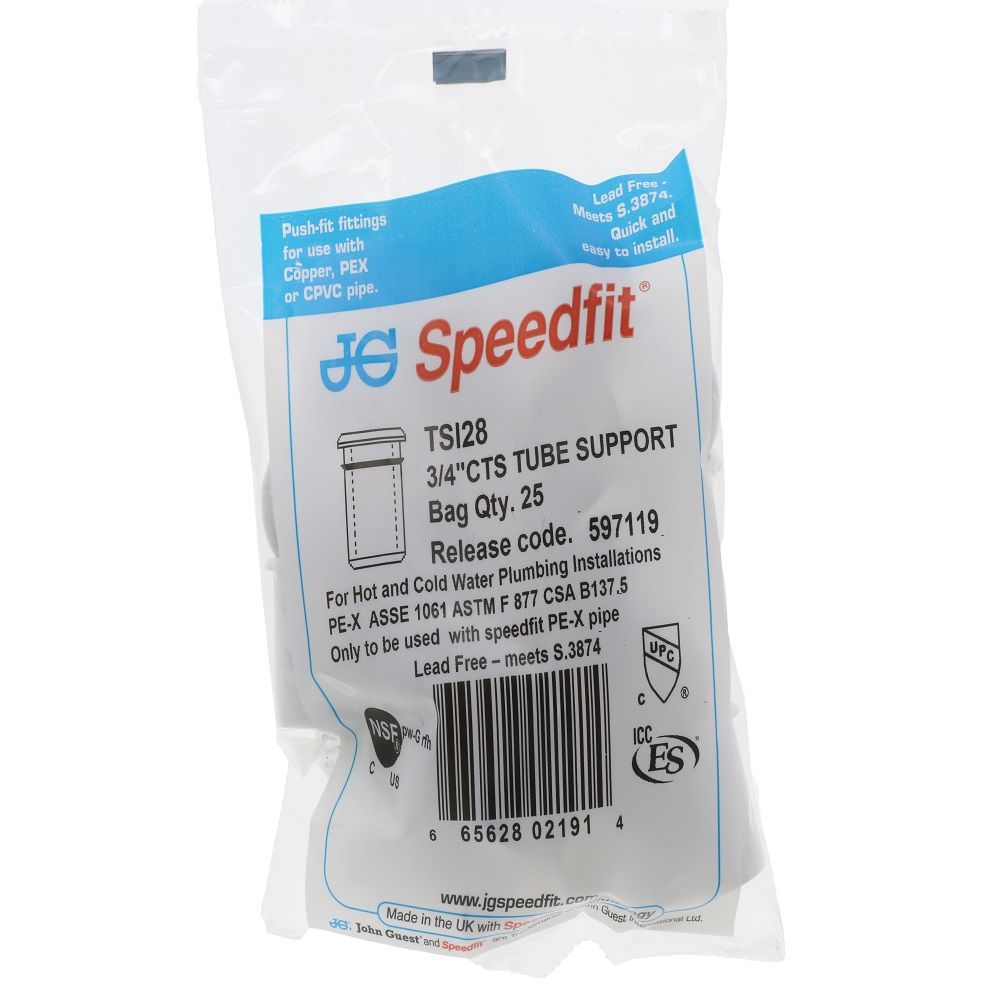 John Guest Pipe Insert / Tube Support - 3/4 CTS