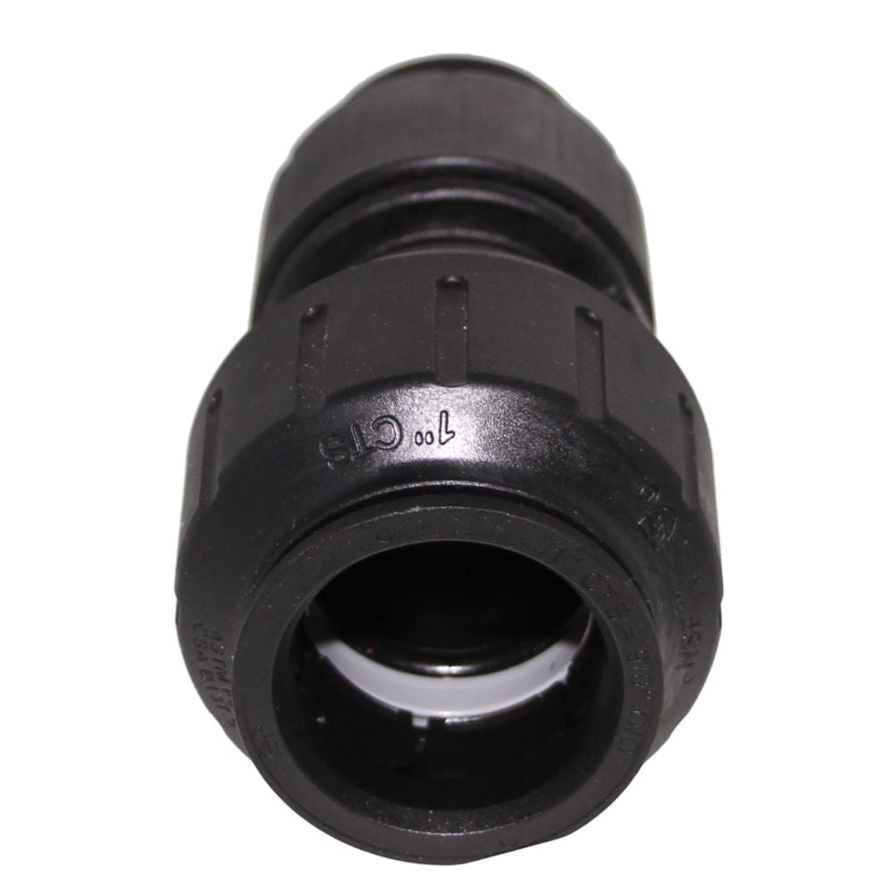 John Guest Black Reducing Coupler - 1 CTS x 3/4 CTS