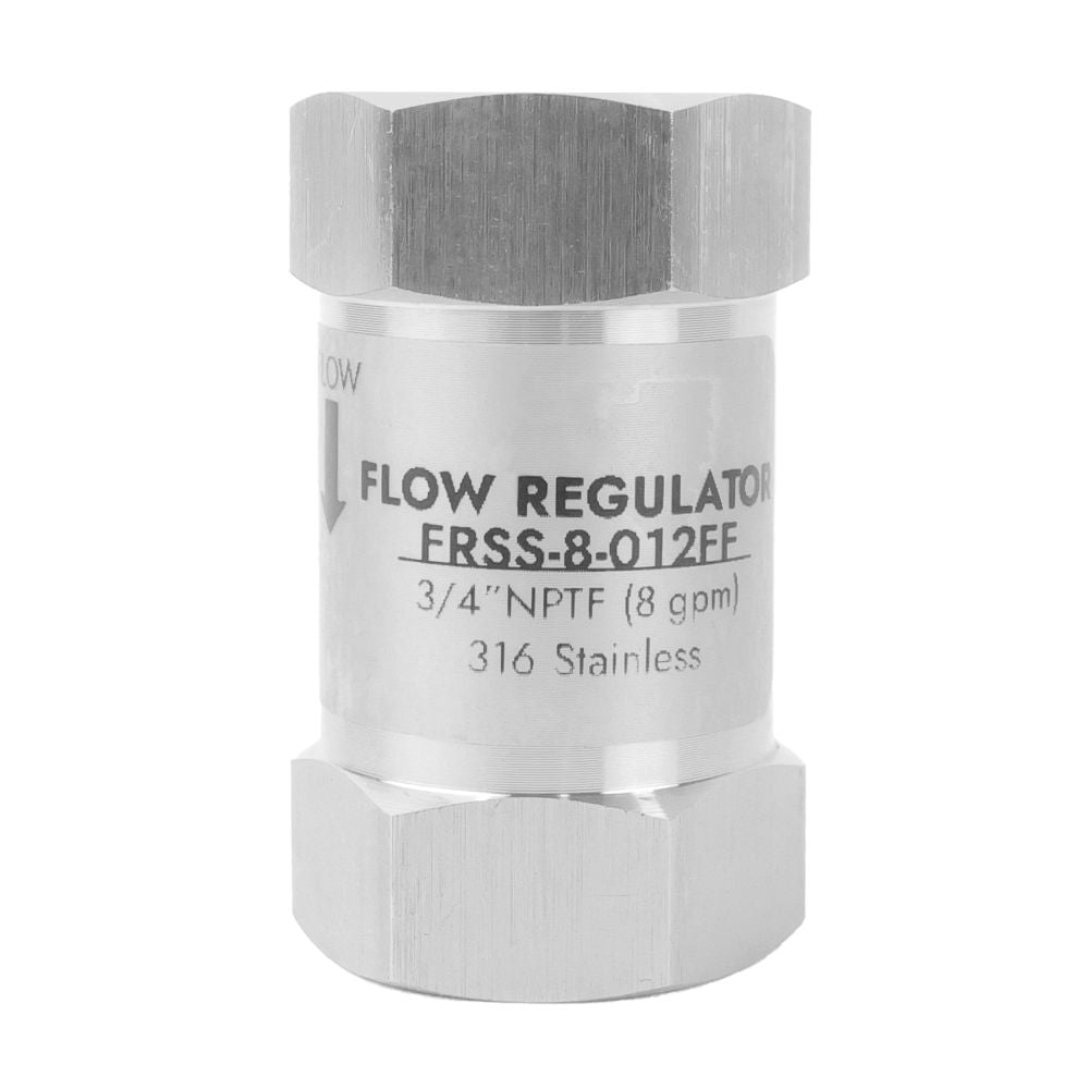 neoFlo Stainless Steel Flow Control 8 GPM 316ss 3/4 FPT