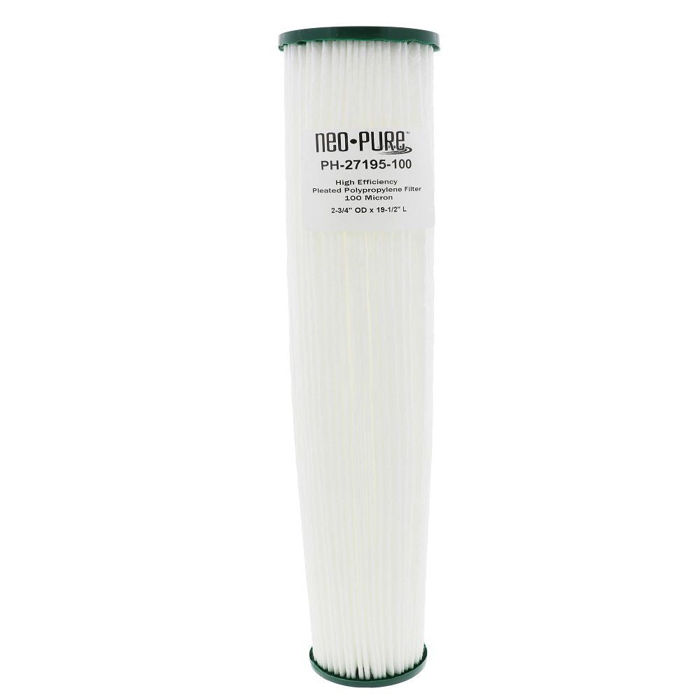 Neo-Pure PH-27195-100 19-1/2" High Efficiency Pleated Filter 100 micron
