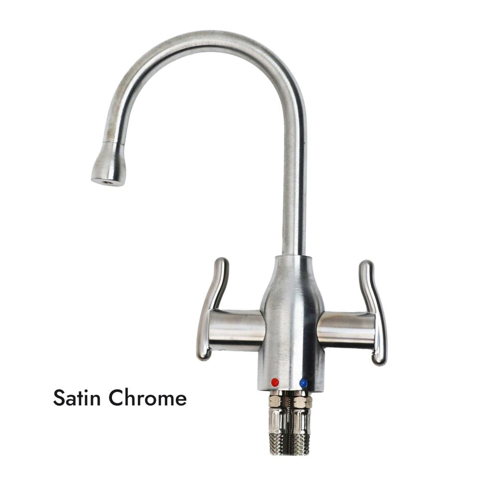 Mountain Plumbing MT1801-NL Contemporary Hot & Cold Water Dispenser w/ Wine Bottle Spout & Curved Handles