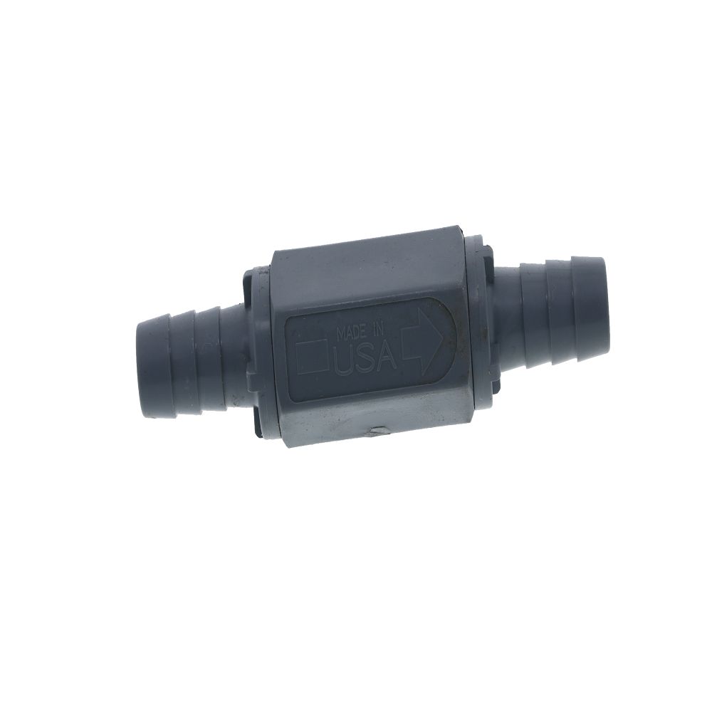 Check Valve 426 Series PVC Gray 1/2" OD Barb BUNA