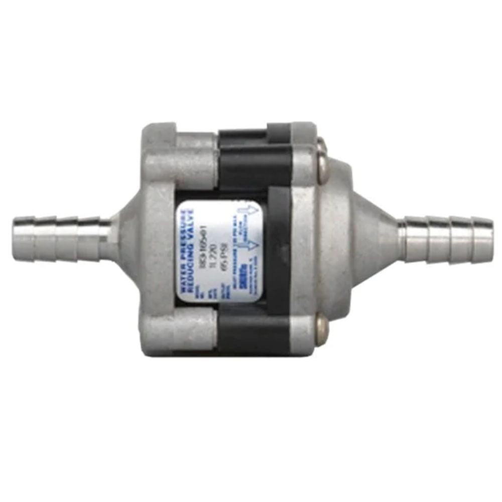 SHURflo 183-165-01 Water Pressure Reducer Valve - 65 PSI - Inlet/Outlet 3/8" Barb - SS Fittings & Body