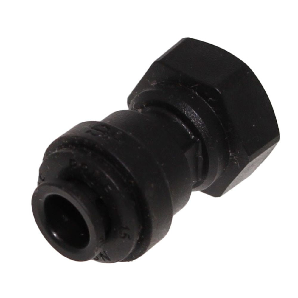 John Guest Female Adapter NPTF Black Polypropylene - 1/4 x 1/8 NPTF