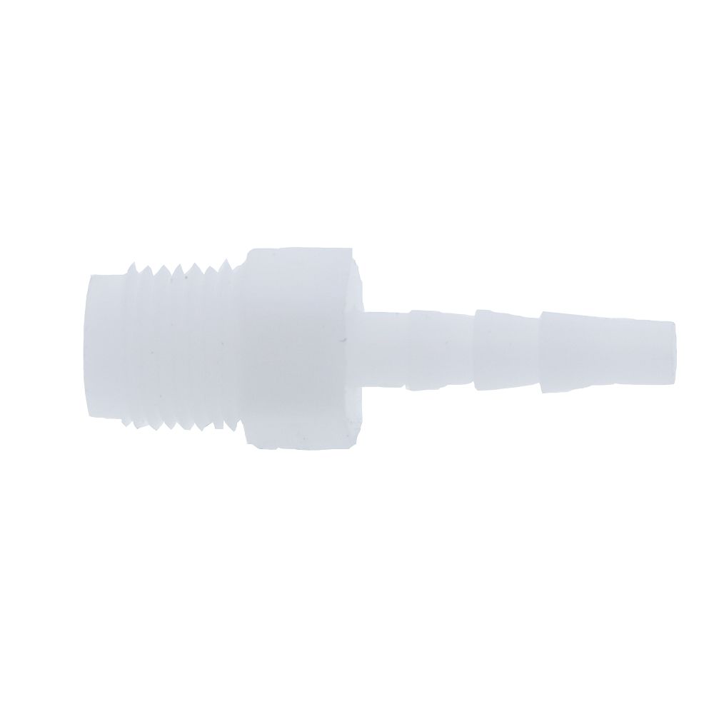 Male Barb Connector Natural Polypropylene - 5/32 ID Barb x 1/8 MNPT