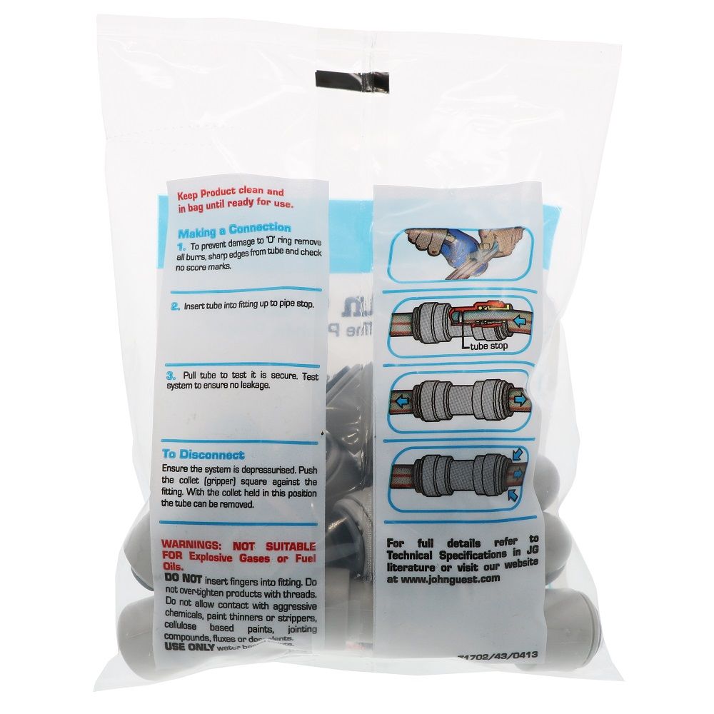 John Guest Reducing Elbow - 3/8 x 1/4