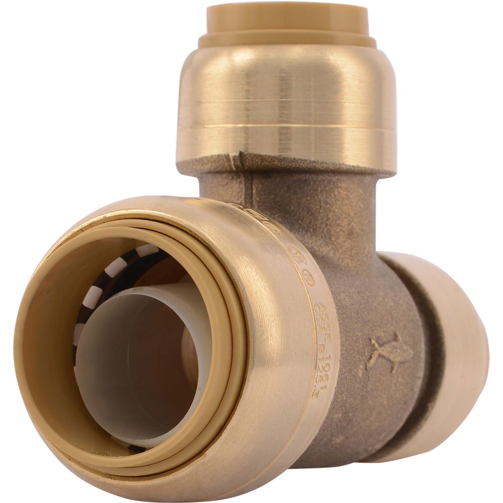 SharkBite® U454LF Lead-Free Brass Push-to-Connect Reducing Tee - 3/4" x 1/2" x 1/2"
