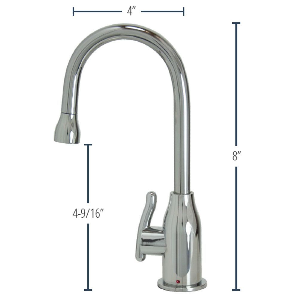 Mountain Plumbing MT1800-NL Hot Water Dispenser w/ Wine Bottle Spout & Curved Handle