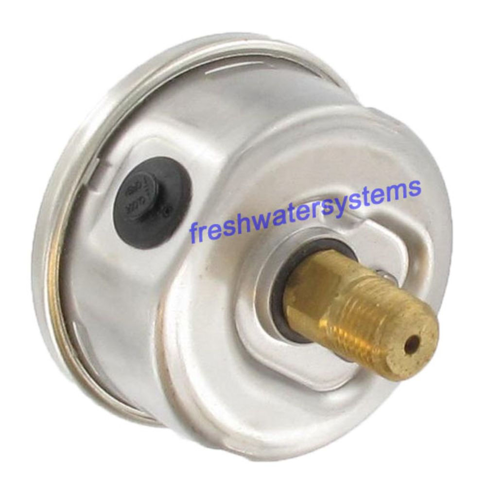 NOSHOK Center Mount 2.5" Water Pressure Gauge 0-160 PSI, SS, 1/4" NPT