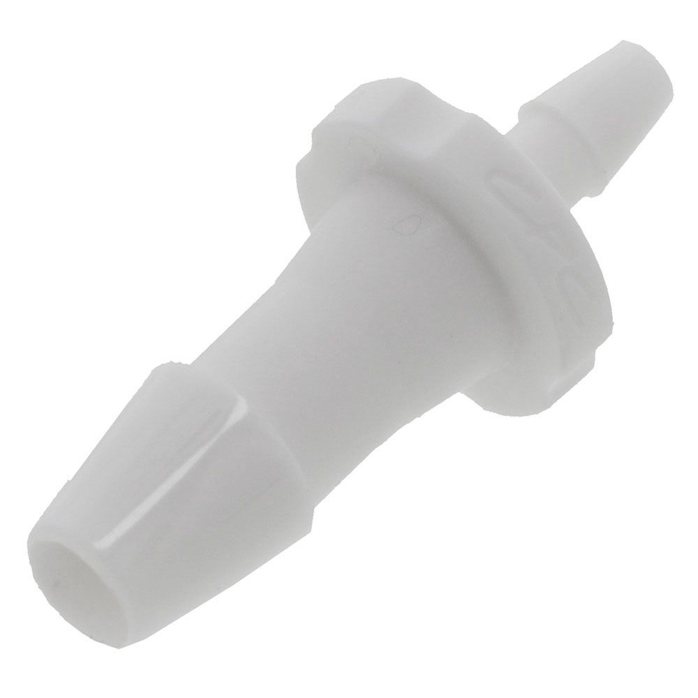 FitQuik Nylon Tube to Tube Straight Reducer Fitting White - 1/4" ID barb x 1/8" ID