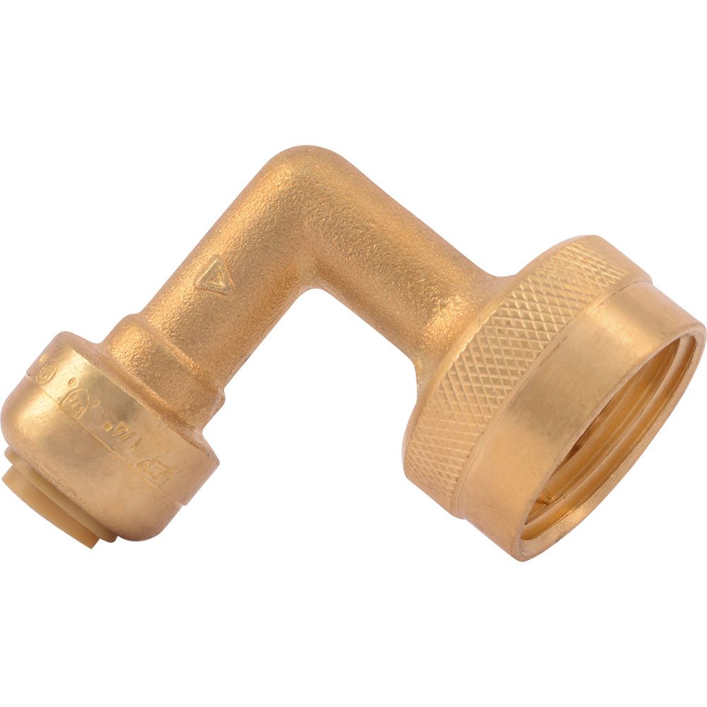SharkBite® U2276LF Lead-Free Brass Push-to-Connect Dishwasher Elbow - 1/4" x 3/4" GHT