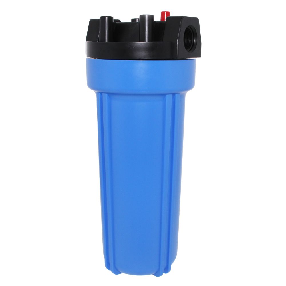 10" Neo-Pure Standard Water Filter Housing Black/Blue with Pressure Relief - 3/4" FPT