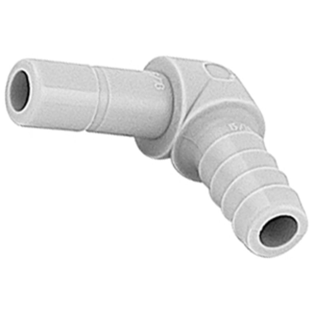 DMfit Stem Elbow Barb Connector - 1/4 OD Stem x 5/16 ID Barb