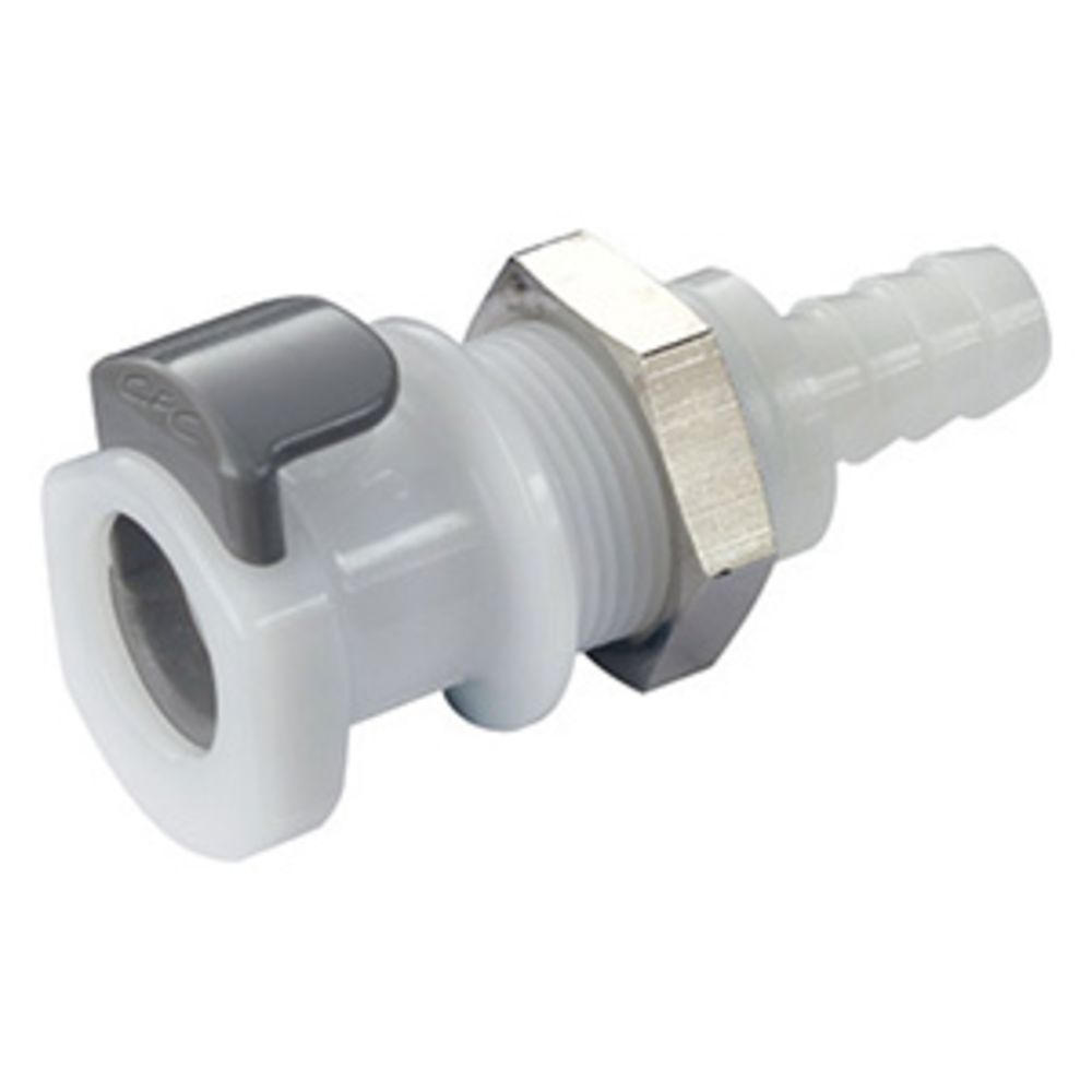 APCD16005 Valved Panel Mount Hose Barb Coupling Body 5/16 ID Barb