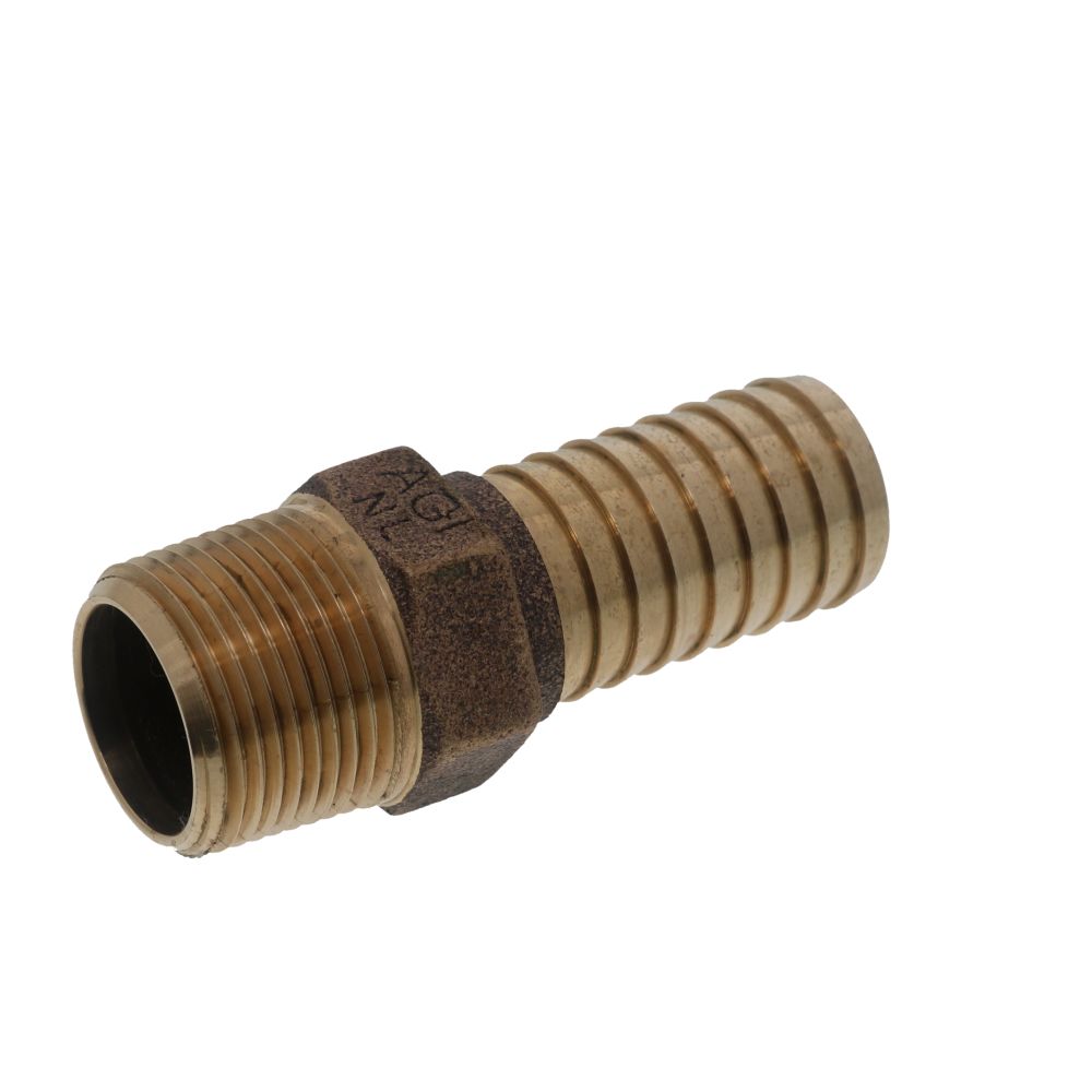 Brass Hose Barb Male Adapter Lead-Free 1 MIPT x 1 Barb
