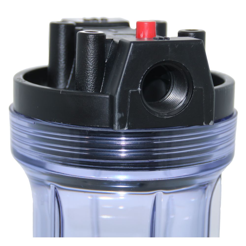 Pentek 150435 10" Standard Water Filter Housing Black/Clear w/ PR - 3/4" FPT