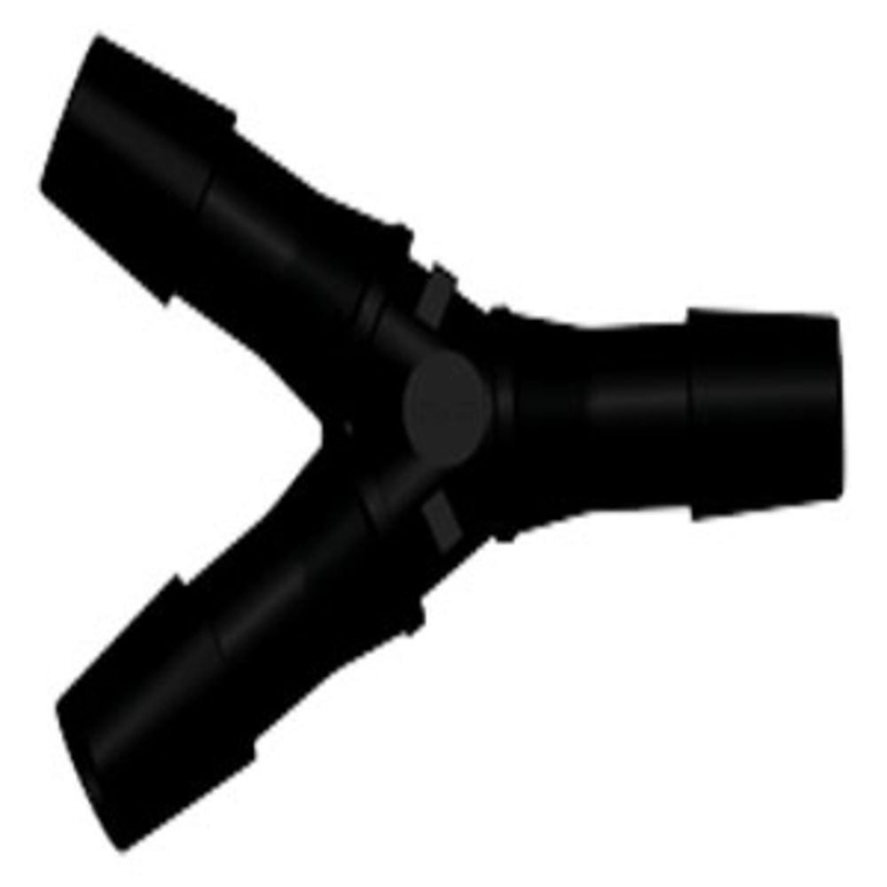 HY1231 Y Fitting Black Nylon 3/8 HB X 3/8 HB X 3/8 HB