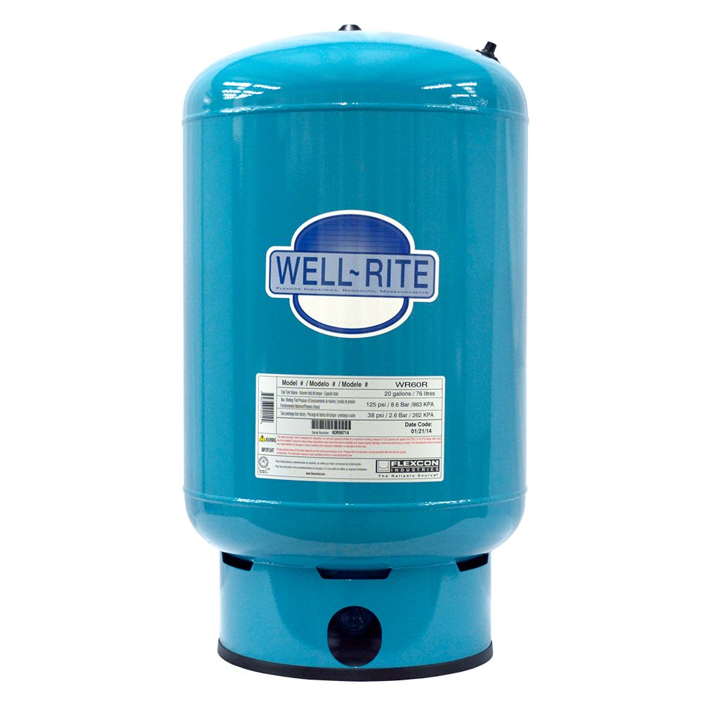 Well-Rite WR-60 Well Pressure Tank 20 gallon Steel