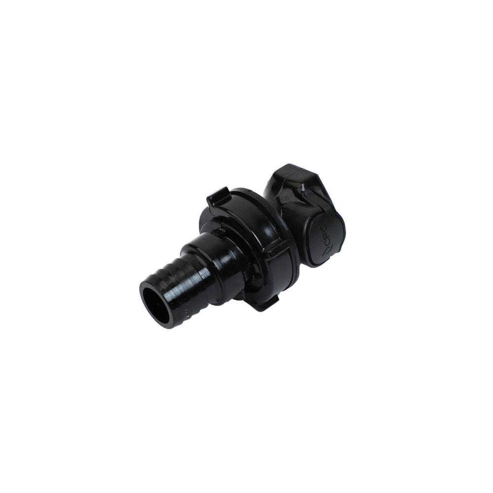 HFCD161257 Valved Panel Mount Hose Barb Coupling Body 3/4 ID Barb