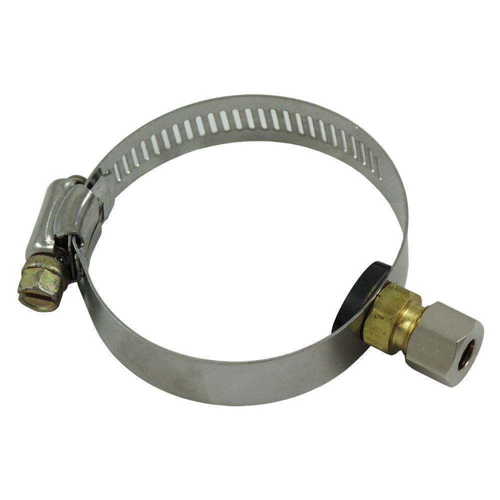 Drain Saddle Adjustable Hose Clip 2" OD x 1/4 Compression