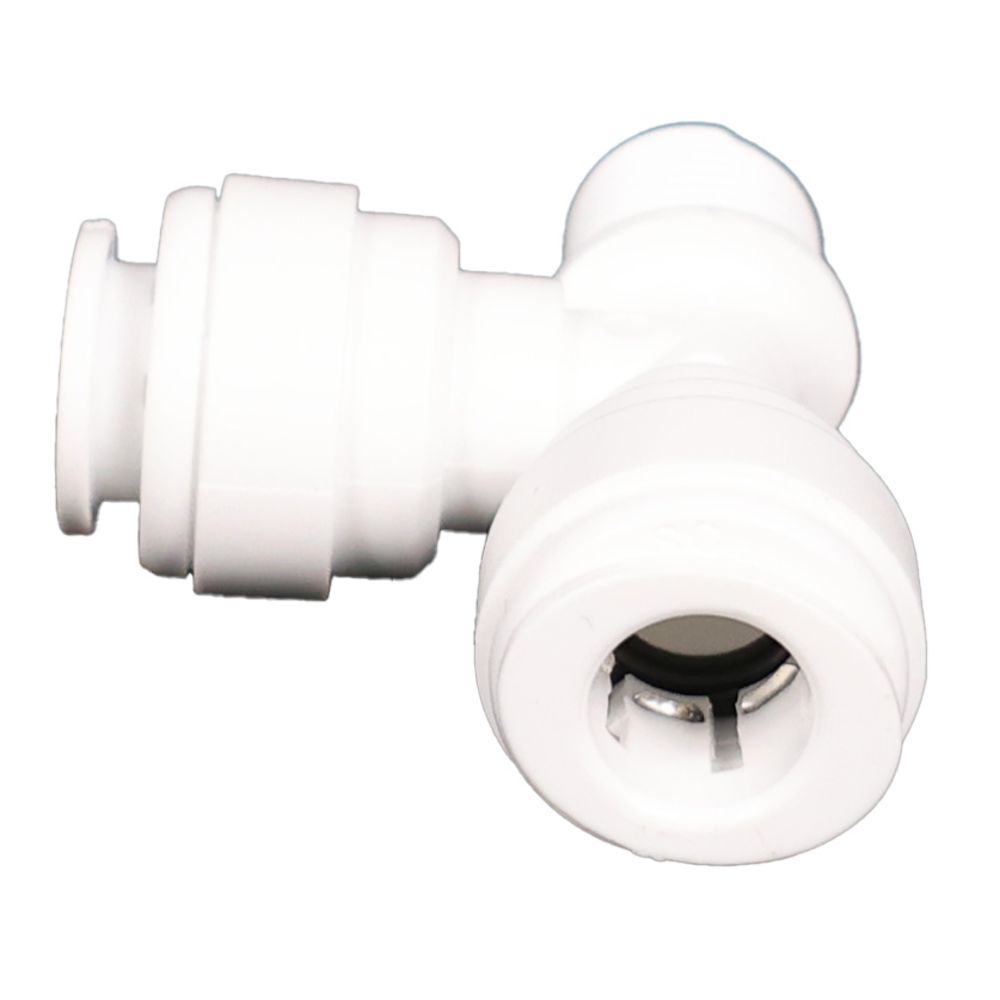 Male Run Tee Acetal 3/8 qc x 1/4 MNPT Run x 3/8 qc Branch