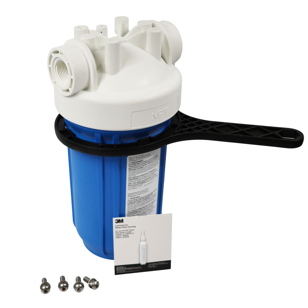 3M Aqua-Pure AP801B Whole House Filter Housing, Blue Sump, 10 inch