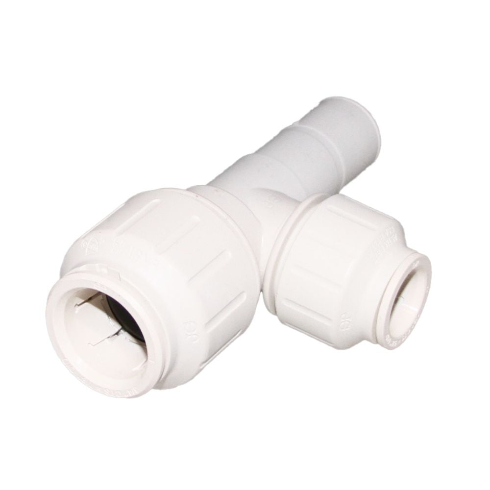 John Guest Stackable Stem Tee - 3/4 CTS x 3/4 CTS Stem x 1/2 CTS Branch