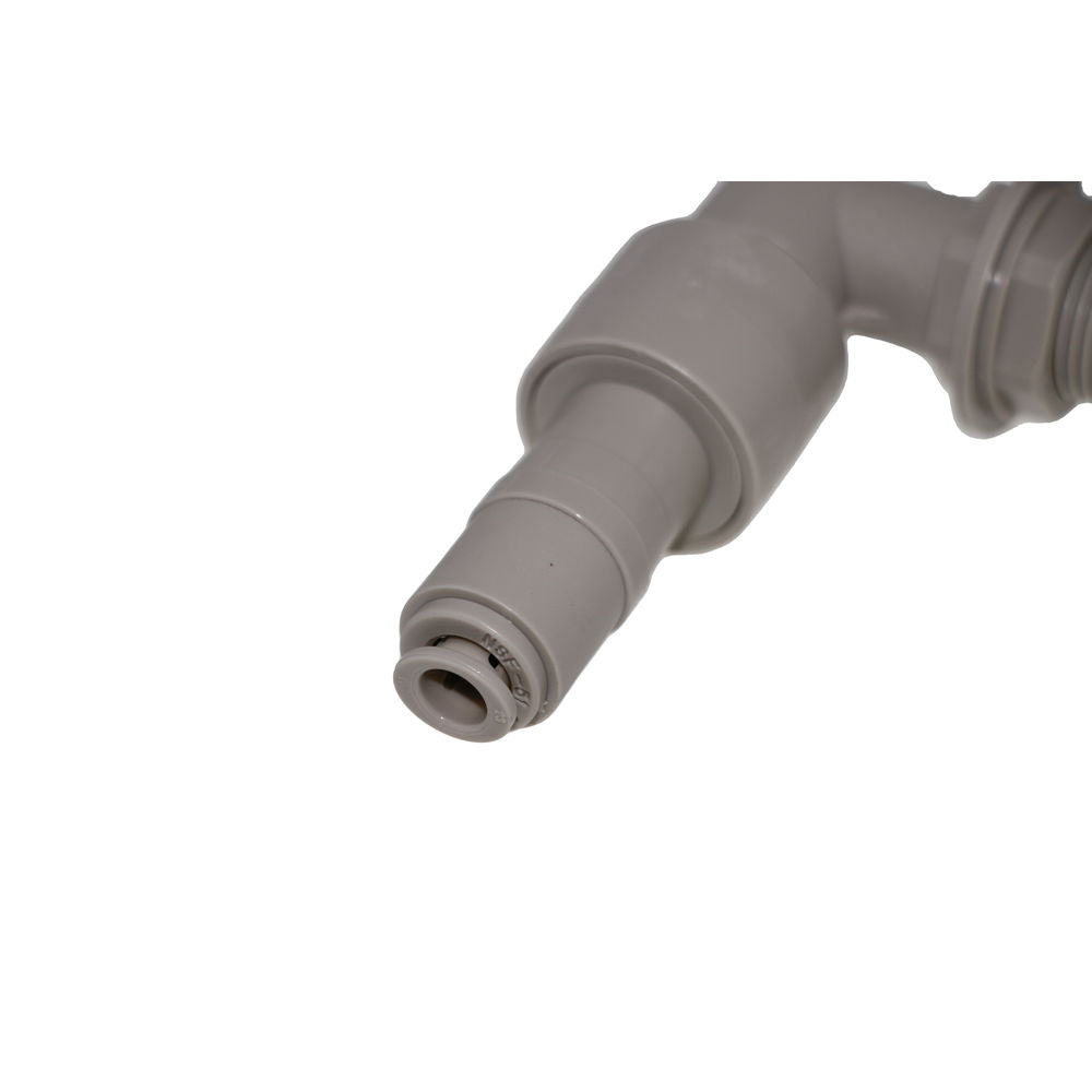 DMfit Stop Quick Connect Bulkhead Union Elbow - 1/4 x 1/4