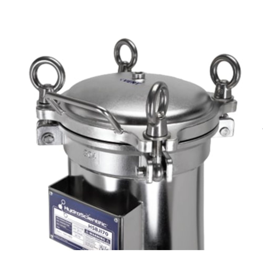 HydroScientific Swing Bolt 40 Jumbo Filter Housing, 2" FNPT 316SS