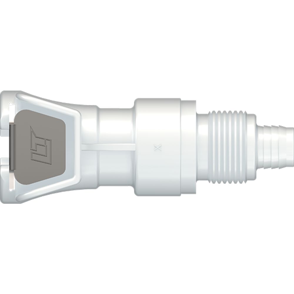 LinkTech 40AC Series Straight Female, Valved, 3/8" PTF, Natural Acetal, Buna N